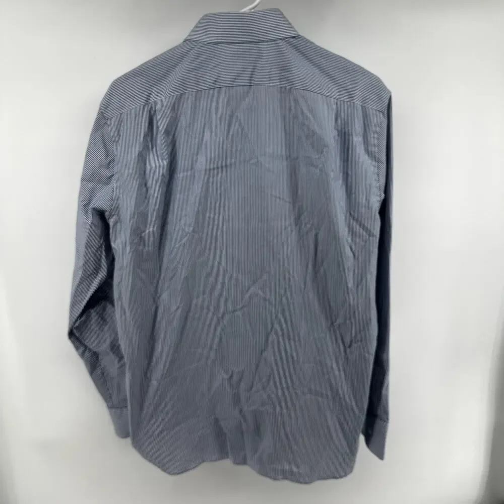 J.Crew Ludlow Dress Shirt Slim Fit Button Premium Fine Cotton Stripe Blue 16/34